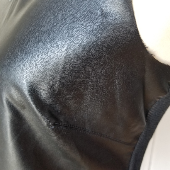 Bebe Genuine Leather and Mesh Racerback Top, Size S - Picture 10 of 14